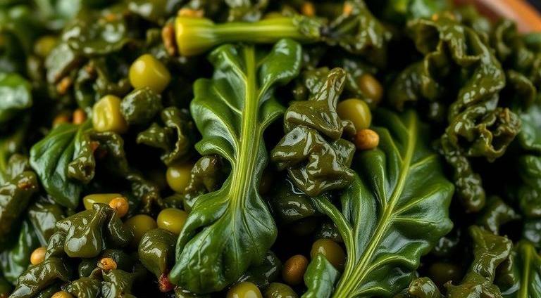 cooked collard greens
